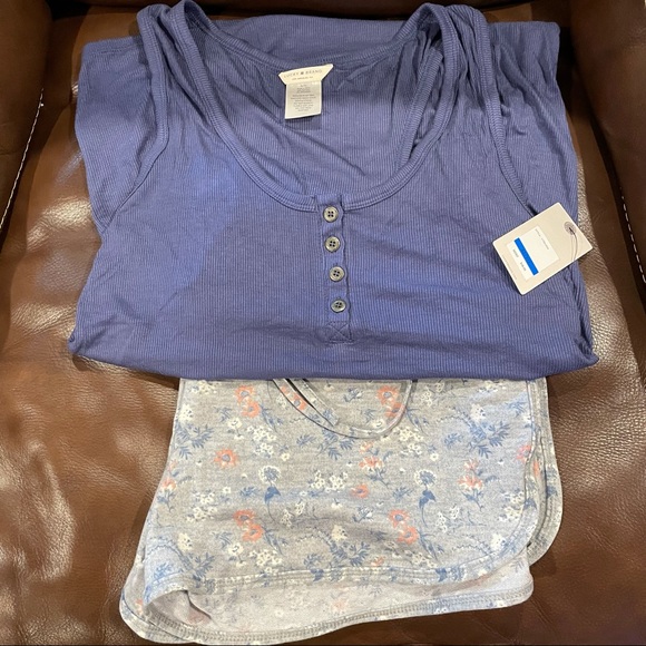 Lucky Brand Other - Lucky Brand Henley Tank Top & French Terry Shorts Pajama PJ's Set BRAND NEW!!